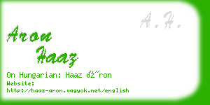 aron haaz business card